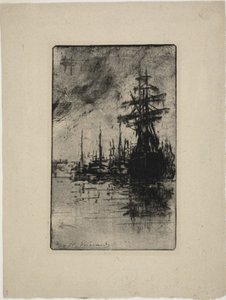 Sailboats on the Water by Henri Charles Guérard