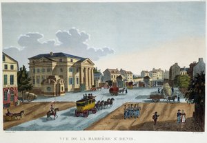 The Barrier Saint-Denis, circa 1827 - in “Vues de Paris” by Courvoisier by Henri Courvoisier Voisin