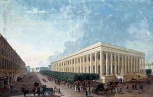 The Stock Exchange and the Place de la Bourse in Paris by Henri Courvoisier Voisin