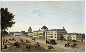 View of the Military School on the Champs de Mars Side, circa 1820 - in 