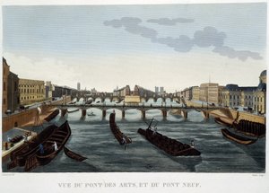 View of the Pont des Arts and the Pont Neuf - by Courvoisier