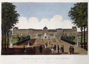 View of the Palace and the Garden of the Tuileries - in “Vues de Paris” by Courvoisier by Henri Courvoisier Voisin