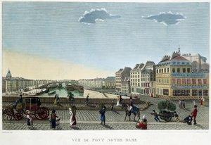 View of the Notre-Dame Bridge - in 