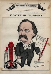 Cartoon of Jean Prosper Turigny from 