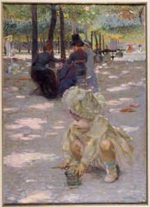An August afternoon at the Luxembourg by Henri Edmond Cross