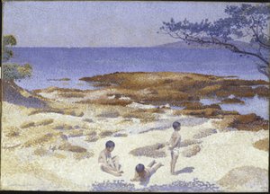 Beach at Cabasson by Henri Edmond Cross
