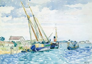 Marine Scene Boats near Venice, 1903