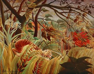 Tiger in a Tropical Storm by Henri Emilien Rousseau