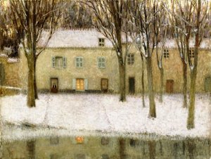Small Spot by the Water by Henri Eugene Augustin Le Sidaner
