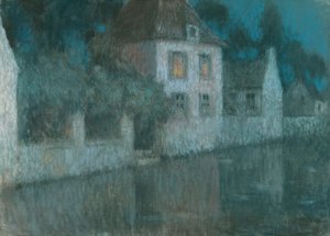The Canal to Nemours by Henri Eugene Augustin Le Sidaner
