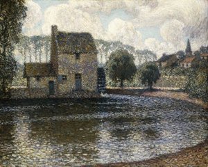 The Grey Windmill by Henri Eugene Augustin Le Sidaner