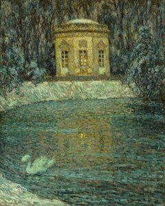 The Music Pavilion Under the Snow by Henri Eugene Augustin Le Sidaner