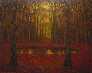 The Pond at Versailles in Autumn by Henri Eugene Augustin Le Sidaner