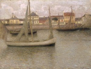 Boats, Heyst, 1900 by Henri Eugene Le Sidaner