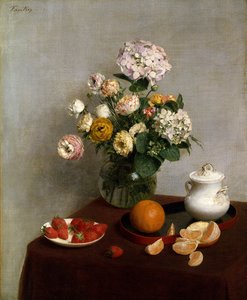 Flowers and Fruit by Henri Fantin-Latour