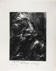 Duet of the Trojans, sixth plate by Ignace Henri Jean Fantin Latour