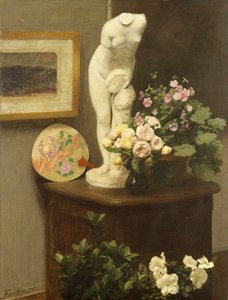 Flowers and Various Objects by Ignace Henri Jean Fantin Latour