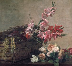 Gladioli and Roses