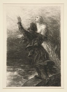 The Flying Dutchman: Act III, The Ecstasy of Senta and the Dutchman by Ignace Henri Jean Fantin Latour