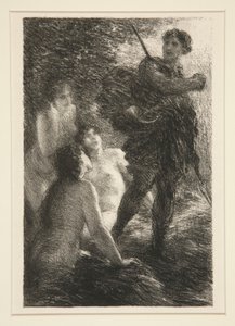 The Twilight of the Gods: Act III, Siegfried and the Rhine Maidens by Ignace Henri Jean Fantin Latour