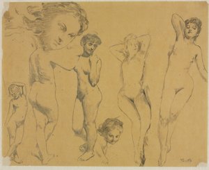 Studies of Female Nudes by Ignace Henri Jean Fantin Latour