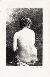 Study of Seated Woman, Seen from Behind by Ignace Henri Jean Fantin Latour