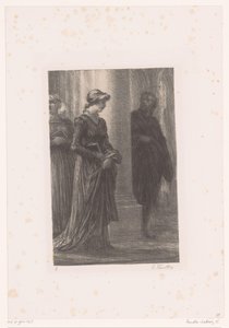 Walther von Stolzing Notices Eva Pogner in the Church by Ignace Henri Jean Fantin Latour