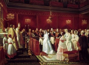 Marriage of Princess Victoria of Saxe-Coburg and Prince Louis, Duke of Nemours at Saint-Cloud