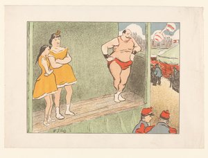 Three Actors on a Stage by Henri Gabriel Ibels