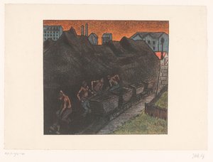 Four Miners Shoveling Coal into Carts (Theatre Libre Performances)