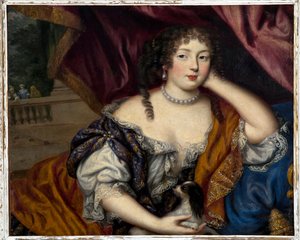 Portrait of Louise Renee de Penancoet de Keroualle, Favorite Mistress of King Charles II of England by Henri Gascar