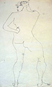 Female Nude from Back by Henri Gaudier Brzeska