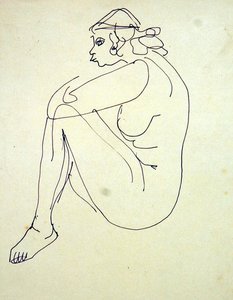 Female Nude Seated by Henri Gaudier Brzeska