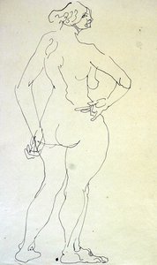 Female Nude with Hand on Hip by Henri Gaudier Brzeska