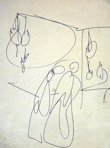 Shoppers Outside the Poulterers by Henri Gaudier Brzeska