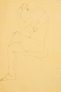Sophie Nude, Seated, Legs Crossed by Henri Gaudier Brzeska