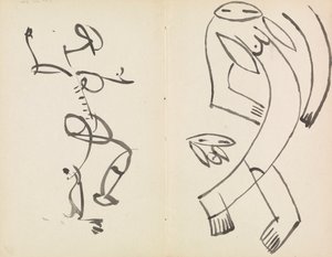 Studies of Two Dancing Figures by Henri Gaudier Brzeska