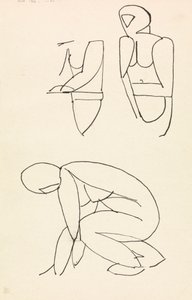 Three Figure Studies by Henri Gaudier Brzeska