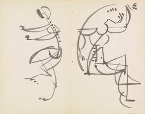 Two Figure Studies by Henri Gaudier Brzeska