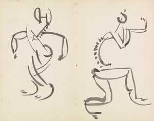 Two Figure Studies by Henri Gaudier Brzeska