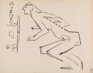 Two Studies for a Sculpture by Henri Gaudier Brzeska