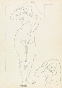 Two Studies of a Female Figure by Henri Gaudier Brzeska