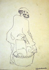 Whitechapel Jew Selling Second-Hand Goods by Henri Gaudier Brzeska