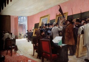 A Session of the Painting Jury at the Salon des Artistes Français (1883)