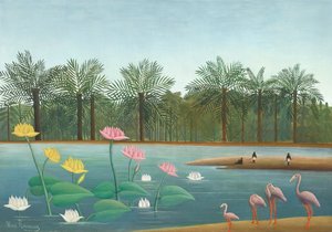 Flamingos by Henri J.F. (1844 1910) Rousseau