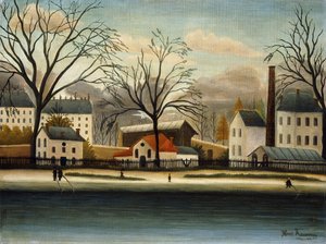 Suburbs; Banlieue, c.1896 by Henri J.F. Rousseau