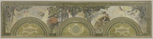 Sketch for the South Entrance Salon of the Hôtel de Ville de Paris: Painting - Literature