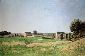 Landscape in Saulce, Yonne by Henri Joseph Harpignies