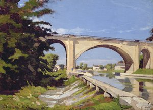 Le Pont Canal at Briare, 1888 by Henri Joseph Harpignies