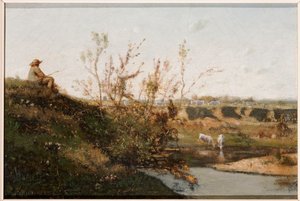 The Watering Place by Henri Joseph Harpignies